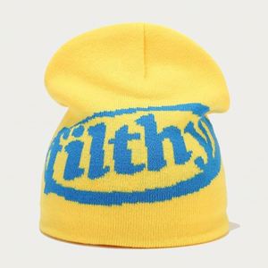 Wholesale Custom Unisex Winter Beanie <b>Head</b> <b>Warmer</b> with Letter Pattern Jacquard Knit for Men and Women - Product Image 4