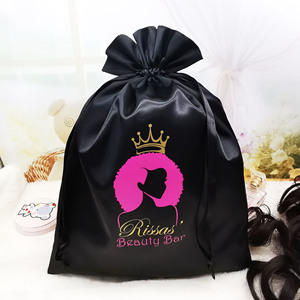 Đám cưới sang trọng bao bì satin túi với logo cho tóc bó dây rút túi bụi tùy chỉnh túi đồ trang sức - Product Image 1
