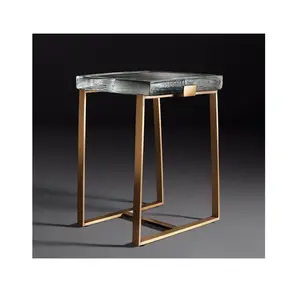 Square Kiln Formed End Glass Table Furniture For Living Room