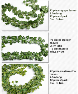 12 Brins Artificielle Feuille <span class=keywords><strong>De</strong></span> Lierre Plantes Vigne Suspendus Guirlande Faux Fleur Feuillage Feuilles <span class=keywords><strong>De</strong></span> Raisin <span class=keywords><strong>Verdure</strong></span> Chaîne Mur Plafond Décor - Product Image 4
