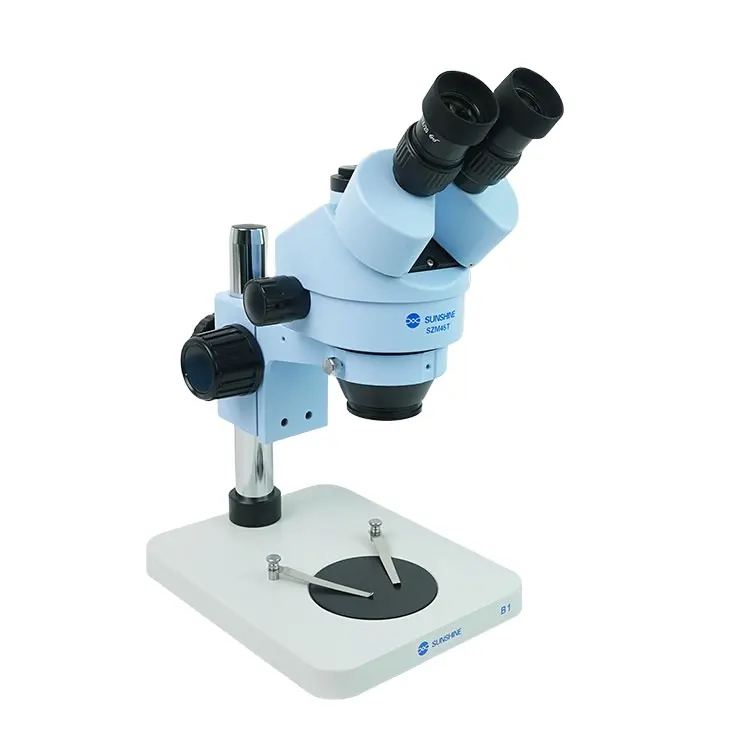 SUNSHINE SZM45T-B1 Trinocular HD Stereo Microscope 7X-45X With LED Lamp for Mobile Phone Repair Microscope