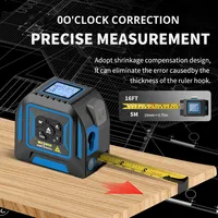 Outil de mesure laser et ruban numérique 40m/60m/80m et 5m avec écran LCD