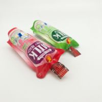 Sac d'emballage personnalisé imprimé en promotion, sachet souple en PET/PE résistant à l'humidité, pochette autoportante thermoscellable pour lait et liquides