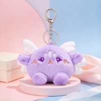 Porte-clés en peluche mignon ange Dwen Dragon, mascotte du Nouvel An chinois, poupée du zodiaque chinois pour cadeau de fête annuelle