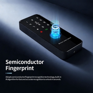 13.56mhz RFid & फिंगरप्रिंट ग्लास दरवाजा एक्सेस कंट्रोलर स्टैंडअलोन वायरलेस किट के साथ स्टैंडअलोन वायरलेस किट - Product Image 4