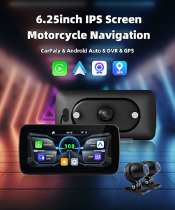 नई 6.25 'कार्प्ले मोटरसाइकिल डीवीडी 1080 पी एंड्रॉइड ऑटो 4 जी lte 5.0 वाटरप्रूफ वायरलेस एम 5a + dvr - Product Image 2