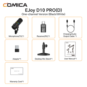 ไมโครโฟนไดนามิกแบบคาร์ดิออยด์ COMICA EJoy D10 Pro(D) RGB สำหรับการสตรีมมิ่ง การบันทึกเสียง พอดแคสต์ Twitch YouTube และการเล่นเกม - Product Image 4
