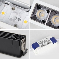 Aouerdu — spot lumineux Led avec technologie COB, luminaire de plafond encastré, éclairage à Angle étroit, forte puissance, idéal pour un salon