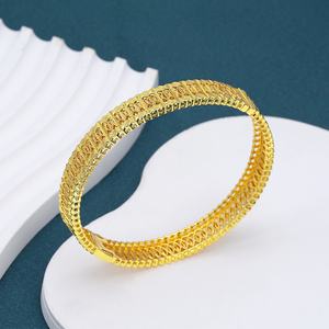 JXX Factory Wholesale Classic Vintage <b>Gold</b>-Plated Heart Pattern <b>Bracelet</b> Wedding Engagement Gift for <b>Men</b> Fashionable Bangles - Product Image 2