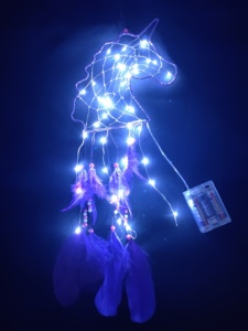 Attrape-rêve LED <span class=keywords><strong>licorne</strong></span> grand format, décoration de maison, à la mode, beauté faite main - Product Image 3
