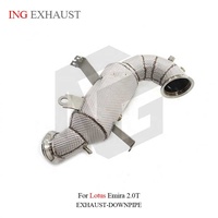 ING Downpipe d'échappement haute performance en acier inoxydable pour Lotus Emira 2.0T avec bouclier thermique, pièces de tuning automobile