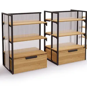 Miniso Wood Supermarket Shelves Display Retail Display Stand Hot Sale Dollar Stationary Convenience Store Shelving Wall Steel
