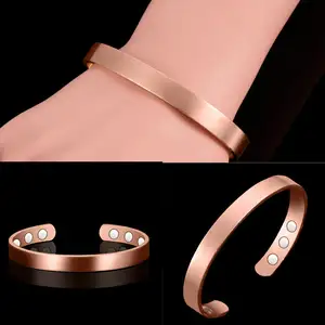 Tùy Chỉnh Ladies Man Red Mosquito Repellent Hamsa Paracord Dây Giày Cánh Tay Đỏ Pop Khắc Woman Cuff Magnetic Copper Vòng Đeo Tay