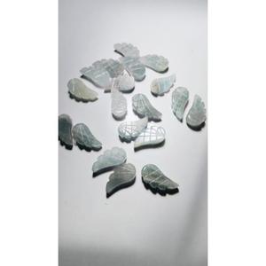 Piedra natural de aguamarina, alas de piedra de aguamarina de 10x20mm, alas de piedras preciosas, piedra preciosa de aguamarina suelta - Product Image 2