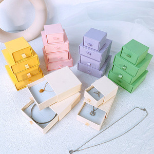 Custom Logo Sliding Drawer Jewelry Packaging <b>Box</b> Cardboard <b>Gift</b> <b>Box</b> for Necklace Bracelet Rings Premium Paper Packaging - Product Image 4