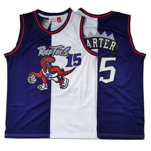Camiseta <span class=keywords><strong>de</strong></span> Baloncesto con Bloques <span class=keywords><strong>de</strong></span> Color y Bordado # 23 Jordán # 15 Carter # 12 # 33 Bird Adulto Unisex S M L XL XXL - Product Image 3
