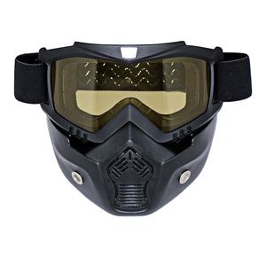 <span class=keywords><strong>Masque</strong></span> pare-vent de <span class=keywords><strong>moto</strong></span> rétro, pour motocyclette, casque, anti-buée, protection contre le sable et la poussière, 1 pièce - Product Image 1
