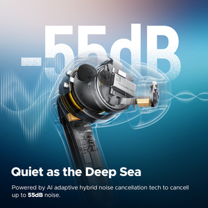 หูฟังไร้สาย Soundpeats <span class=keywords><strong>Air5</strong></span> Pro คุณภาพสูง ดีไซน์ทันสมัย สีดำ น้ำหนักเบา หูฟัง TWS แท้ สำหรับเล่นเกมส์ OEM - Product Image 5