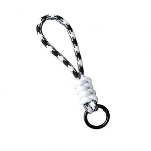 Hot Creative Braided Nylon Lanyard Keychain for Phone Case Women Anti Lost Knot Rope Strap Car <b>Key</b> <b>Chains</b> Diy Accessories - Product Image 5