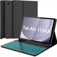 Étui de protection en cuir coloré pour Tab A9 Plus 11 pouces avec fente pour stylet rétroéclairé, compatible avec les modèles S10 FE Lite, emballage en boîte colorée