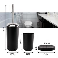 Ensemble cadeau d'accessoires de salle de bain de luxe en argent plaqué, 6 pièces : poubelle, distributeur de savon, porte-savon, porte-brosse de toilette, gobelet à brosse à dents