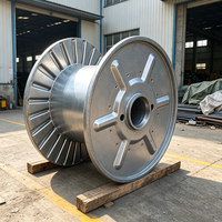Bobine en acier corrugué renforcée pour machine à grande vitesse, bobine industrielle robuste pour câble électrique en cuivre