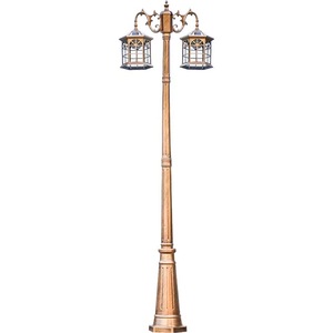 Lampadaire de jardin extérieur en fer avec abat-jour en verre LED, lumière blanc chaud 2700K, IP66, ampoule A19 non amovible, AC 220V, détecteur de mouvement, alimenté par énergie solaire - Product Image 1