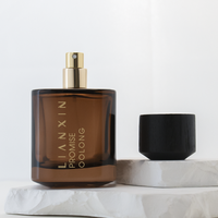 Bouteille de Parfum Carrée Ambrée de 50 ml, Forme Cube, Bouteilles en Verre Personnalisables