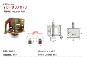 Piedini Regolabili in Altezza per Tavoli <span class=keywords><strong>da</strong></span> Pranzo Gambe in Metallo per Mobili con <span class=keywords><strong>Vite</strong></span> - Product Image 6