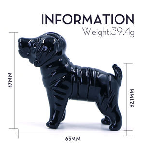 공장 직영 도매 수공예 유리 피규어 동물 강아지 제품 예술적인 사랑스러운 작은 강아지 유리 조각상 - Product Image 2