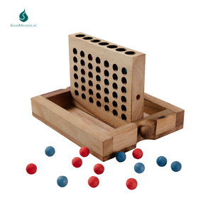 Penthouse Apartments : Jeu de société familial en bois, jeu de stratégie de placement de disques Connect Four pour enfants et adultes - Product Image 2