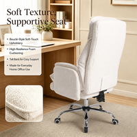 Chaise de bureau à accoudoirs réversibles croisés, avec support lombaire en boucle, pour salle de réunion, bureau à domicile et travail sur ordinateur