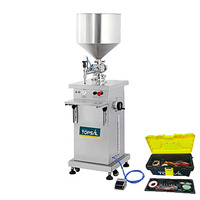 Machine de remplissage semi-automatique pneumatique en acier inoxydable pour aliments, produits chimiques, huiles, miel, pâte de tomate, crème, beurre de cacahuète