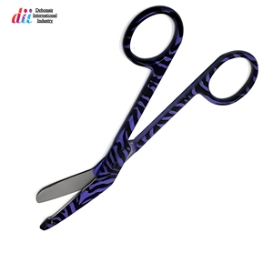 Tijeras de vendaje Zebra Lister moradas y negras de 14 cm, de acero inoxidable, para uso médico, proveedor mayorista líder - Product Image 4
