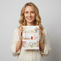 Carnet de cuisine A5 personnalisable à couverture rigide avec revêtement en tissu pour recettes et souvenirs