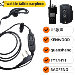 Radios Walkie Takie Earpiece Type-k Earhook with Clip For <span class=keywords><strong>Kenwood</strong></span> TYT Baofeng UV-5R BF-888S <span class=keywords><strong>CB</strong></span> Radio Accessories - Product Image 3