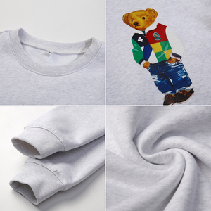 Người đàn ông của Hoodies Áo nỉ Heavyweight Crew Neck Áo Thun Top lỏng phù hợp 100% cotton động vật in logo tùy chỉnh in ấn thấp moq - Product Image 4