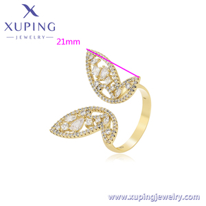 X000731388 Xuping gioielli squisito anello da donna regalo di san valentino alla moda in oro 14 carati delicato stile farfalla - Product Image 2