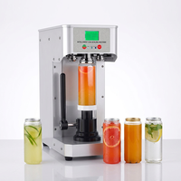 Machine de scellage semi-automatique commerciale pour canettes 110V 220V, machine de scellage pour canettes en plastique PET pour milkshake, thé au lait, café