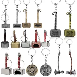 Wholesale Metal Key Chain Thor Hammer Style Beer Bottle Opener Key Ring