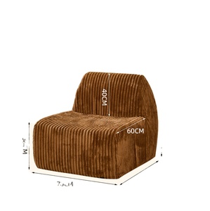 Sofá Individual Moderno de Terciopelo Tipo Nido Reclinable para Sala de Estar, Sillón Caterpillar para Descanso y Ocio en Balcón - Product Image 2