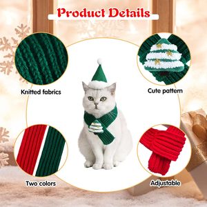 Pet Christmas Striped Scarf Cartoon Cute <b>Plush</b> Dog Scarf Puppy Christmas Gift Scarf Pet Christmas Accessories - Product Image 2