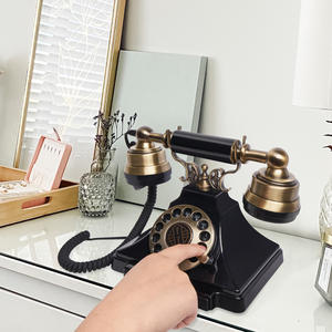 Alta qualità <span class=keywords><strong>Noir</strong></span> antico Audio Guest Book Recorder vecchio stile con quadrante telefono con filo - Product Image 5