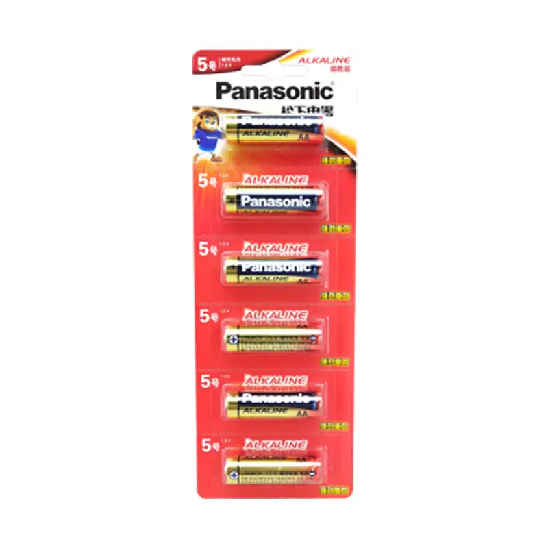 Panasonic 1.5V AA No. 5 baterai Alkaline LR6BCH/B6 Untuk kunci cerdas kamera Digital mainan anak