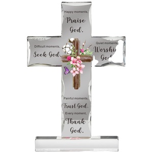 Bloque de Lucite con Diseño Personalizado, Cruz Cristiana de Acrílico Transparente, Clásico, Religioso, con Dibujos Animados, Publicitario, de Plástico - Product Image 1