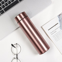 Botol air anti karat, termos 500ML, botol air Baja anti karat, termos pintar, dengan tampilan suhu