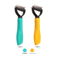 Peigne démêlant pour animaux de compagnie en acier J010 à 11 dents, antidérapant, sûr, sans risque de rayures cutanées, pour nœuds tenaces et poils emmêlés