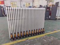 Barrière Rétractable Extensible Motorisée, Clôture de Sécurité Pliante Mobile, Garde-corps Télescopique en Aluminium