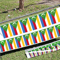 Fabricant de gros des Comores drapeau Bunting avec 14*21cm taille et motif pour les décorations