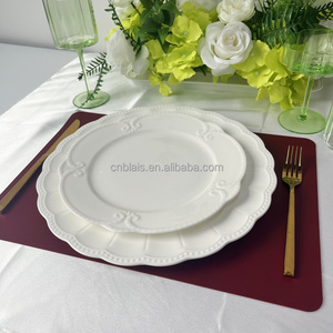 Sang Trọng Màu Trắng Gốm Nổi Bữa Ăn Tối Tấm Thiết Lập Sáng Tạo Sang Trọng Hộ Gia Đình Bộ Đồ Ăn Đám Cưới Loại Phổ Biến Nhất Bộ Đồ Ăn - Product Image 3